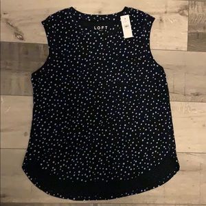 Loft polka dot tank top